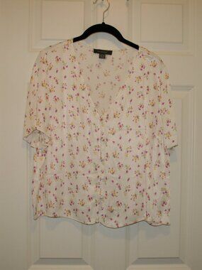 Floral Flowy Crop Top Blouse